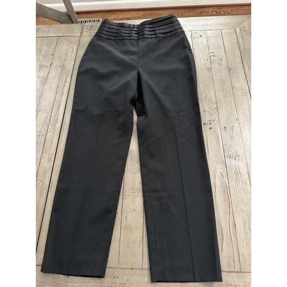 NWT ZARA WOMAN TUXEDO TROUSERS WITH CONTRASTING WAIST PANT BLACK Small - Picture 4 of 7